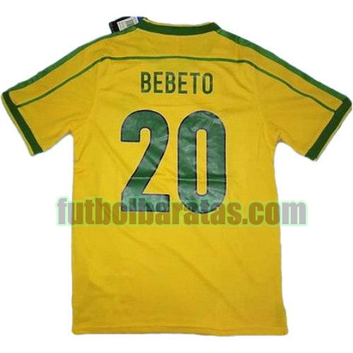 tailandia camiseta bebeto 20 brasil copa mundial 1998 primera equipacion