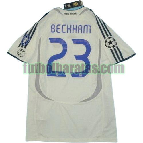 tailandia camiseta beckham 23 real madrid 2006-2007 primera equipacion