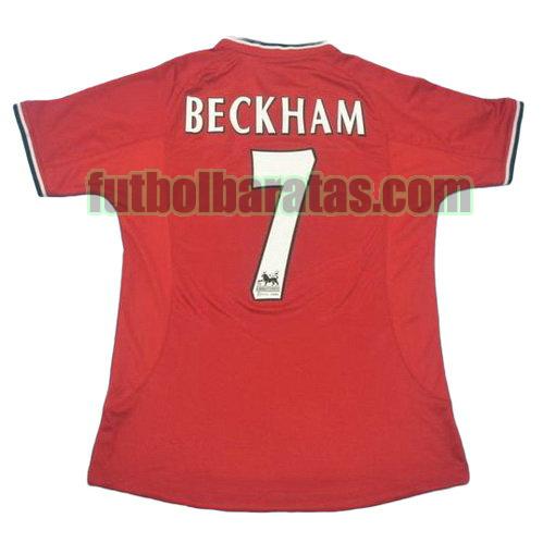 tailandia camiseta beckham 7 manchester united 2000-2002 primera equipacion