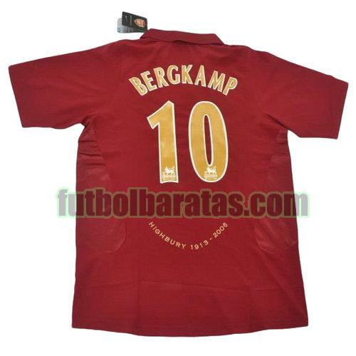 tailandia camiseta bergkamp 10 arsenal 2005-2006 primera equipacion
