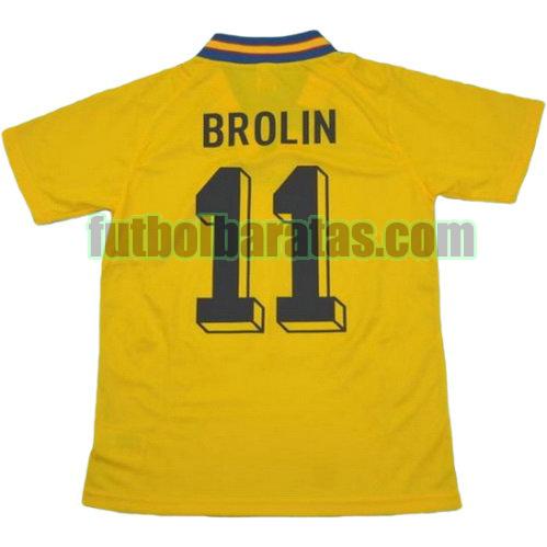 tailandia camiseta brolin 11 suecia copa mundial 1994 primera equipacion