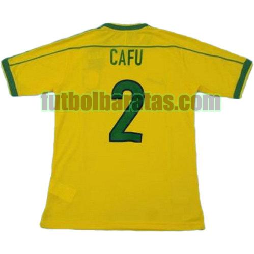 tailandia camiseta cafu 2 brasil copa mundial 1998 primera equipacion