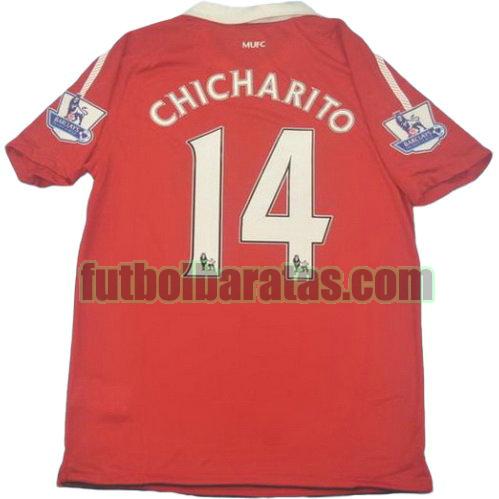 tailandia camiseta chicharito 14 manchester united pl 2010-2011 primera equipacion