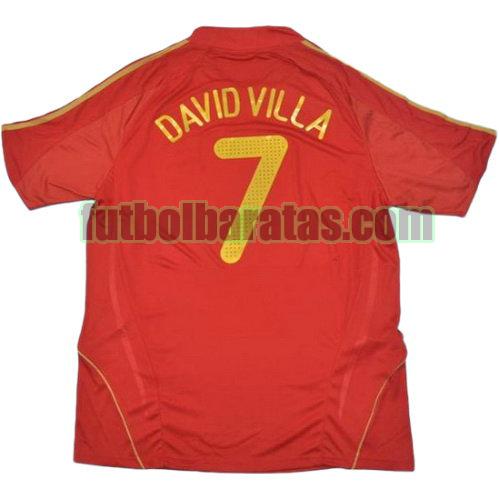 tailandia camiseta david villa 7 españa 2008 primera equipacion