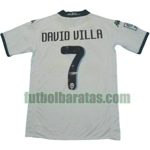 tailandia camiseta david villa 7 valencia 2009-2010 primera equipacion