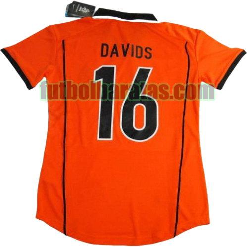 tailandia camiseta davids 16 países bajos 1998 primera equipacion