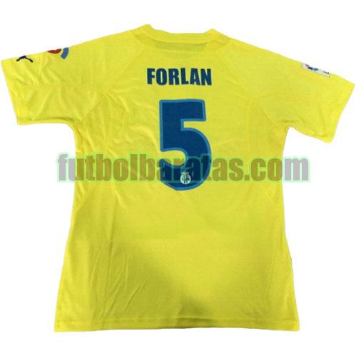 tailandia camiseta forlan 5 villarreal 2005-2006 primera equipacion