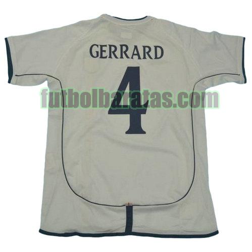 tailandia camiseta gerrard 4 inglaterra 2002 primera equipacion