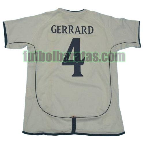 tailandia camiseta gerrard 4 inglaterra 2002 primera equipacion