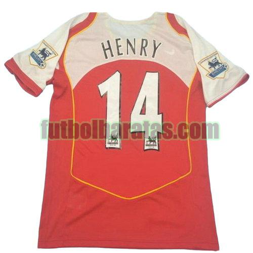 tailandia camiseta henry 14 arsenal 2004-2005 primera equipacion