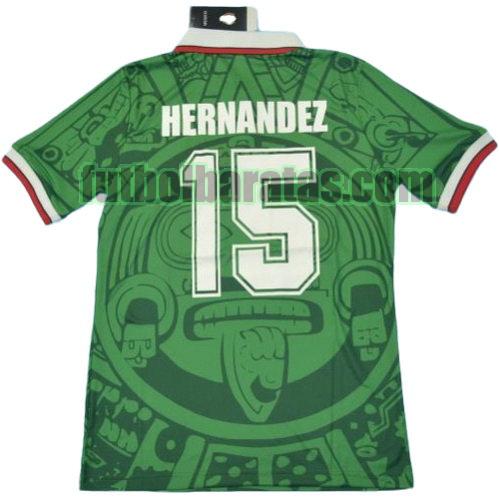 tailandia camiseta hernandez 15 méxico copa mundial 1998 primera equipacion