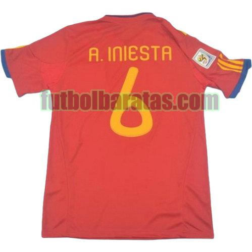 tailandia camiseta iniesta 6 españa copa mundial 2010 primera equipacion