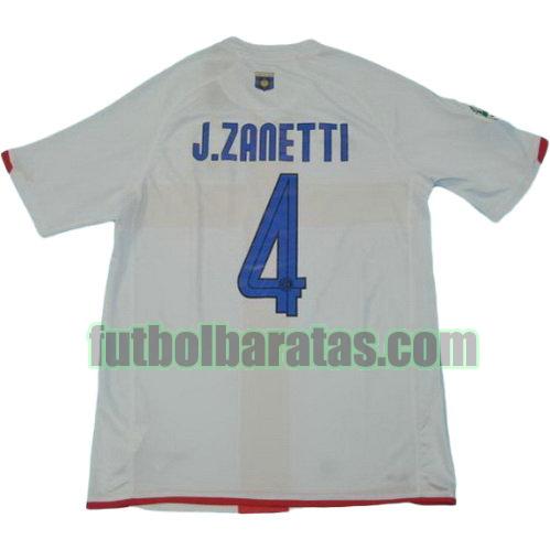 tailandia camiseta j.zanetti 4 inter milan 2007-2008 segunda equipacion