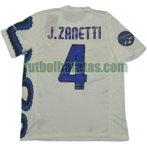 tailandia camiseta j.zanetti 4 inter milan campeones 2010 segunda equipacion