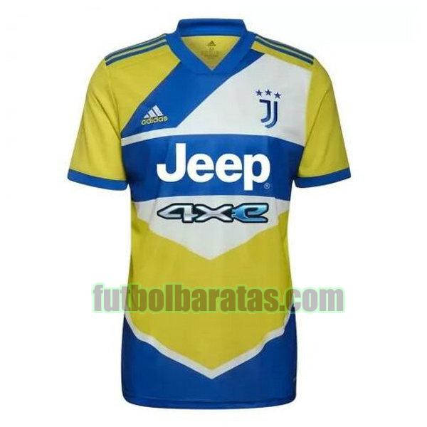 tailandia camiseta juventus 2021 2022 amarillo azul tercera