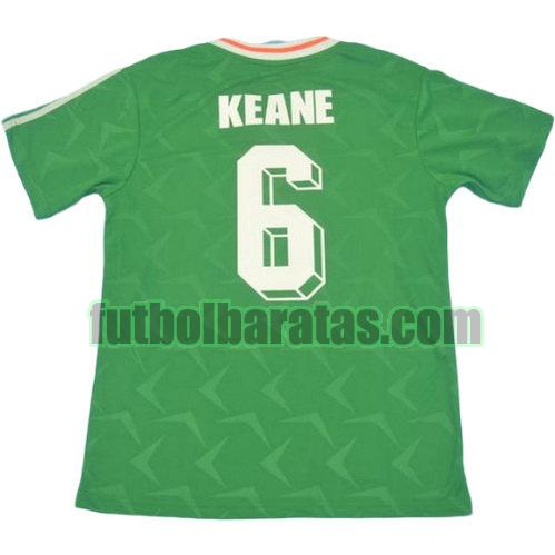 tailandia camiseta keane 6 irlanda 1990-1992 primera equipacion