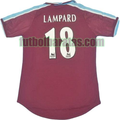 tailandia camiseta lampard 18 west ham united 1999-2001 primera equipacion