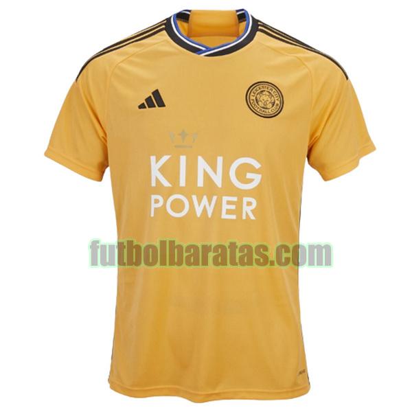 tailandia camiseta leicester city 2023 2024 naranja tercera