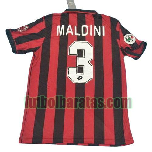 tailandia camiseta maldini 3 ac milan 1996 primera equipacion