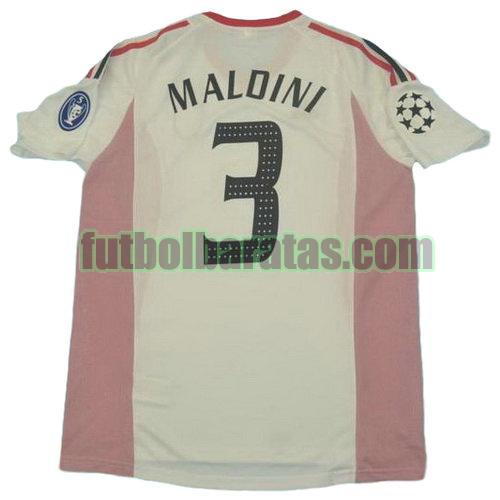 tailandia camiseta maldini 3 ac milan 2002-2003 segunda equipacion