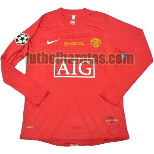 tailandia camiseta manchester united lega 2007-2008 primera equipacion ml