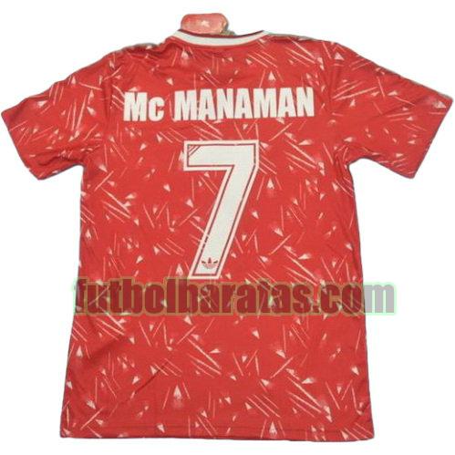 tailandia camiseta mc manaman 7 liverpool 1989-1990 primera equipacion