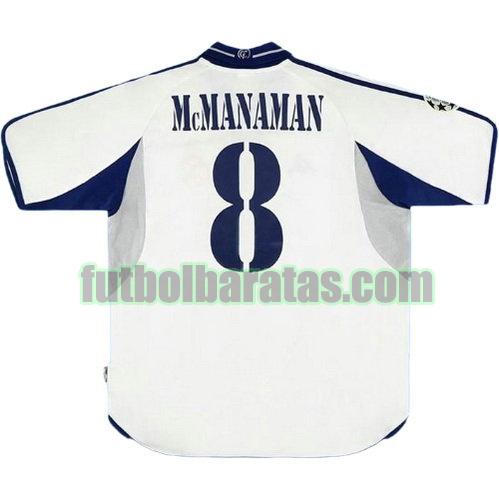 tailandia camiseta mcmanaman 8 real madrid 2001-2002 primera equipacion