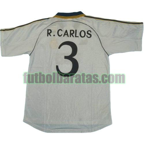 tailandia camiseta r.carlos 3 real madrid 1999-2000 primera equipacion