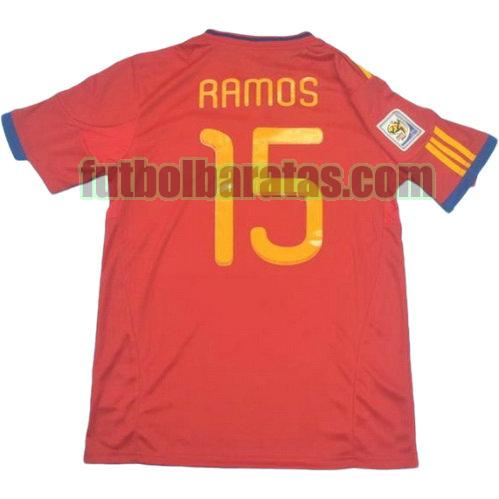 tailandia camiseta ramos 15 españa copa mundial 2010 primera equipacion