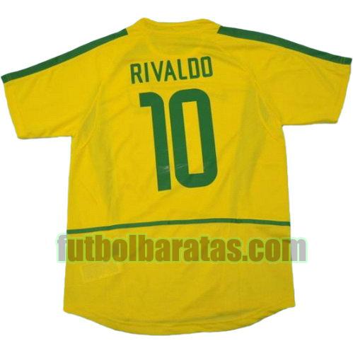 tailandia camiseta rivaldo 10 brasil copa mundial 2002 primera equipacion