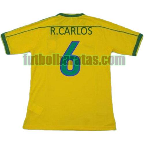 tailandia camiseta roberto carlos 6 brasil copa mundial 1998 primera equipacion