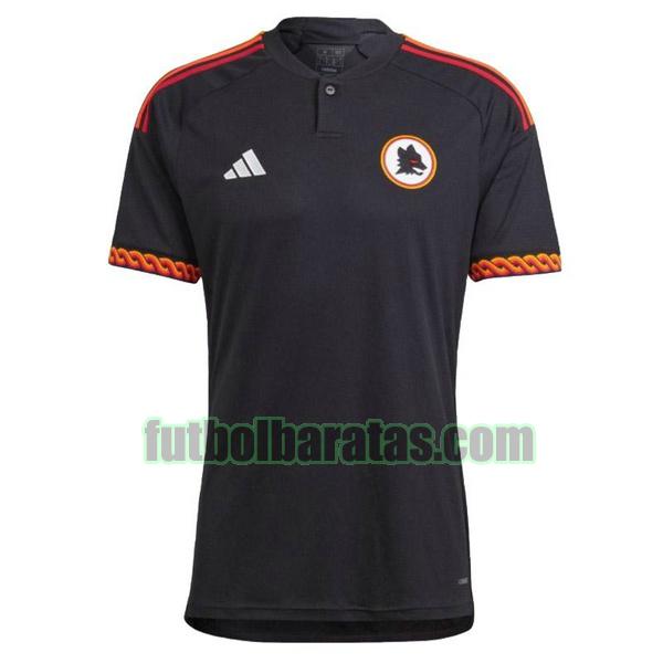 tailandia camiseta roma 2023 2024 negro tercera