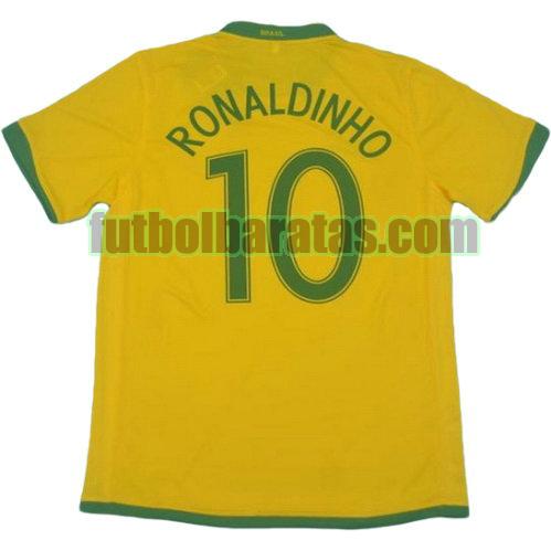 tailandia camiseta ronaldinho 10 brasil copa mundial 2006 primera equipacion