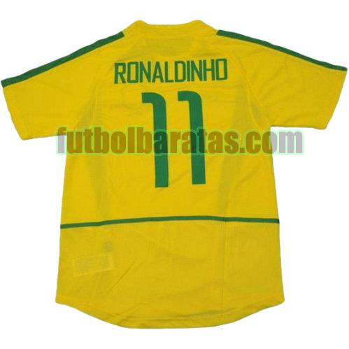tailandia camiseta ronaldinho 11 brasil copa mundial 2002 primera equipacion