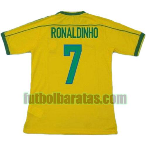 tailandia camiseta ronaldinho 7 brasil copa mundial 1998 primera equipacion