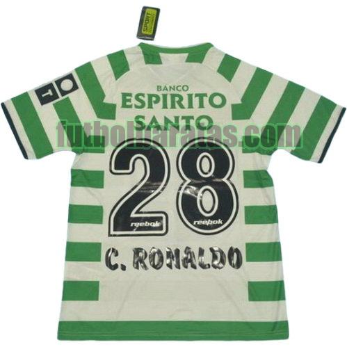 tailandia camiseta ronaldo 28 sporting de lisboa 2002-2003 primera equipacion