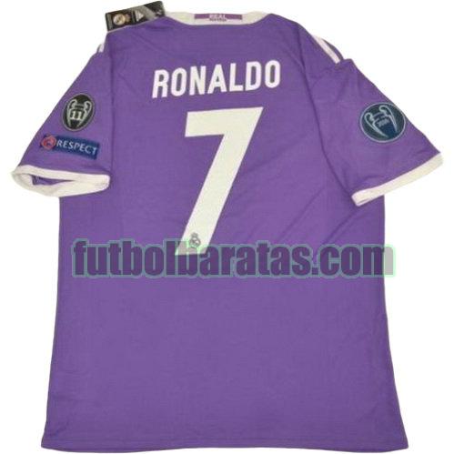 tailandia camiseta ronaldo 7 real madrid ucl 2016-2017 segunda equipacion