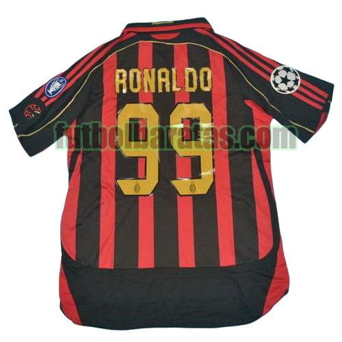 tailandia camiseta ronaldo 99 ac milan 2006-2007 primera equipacion