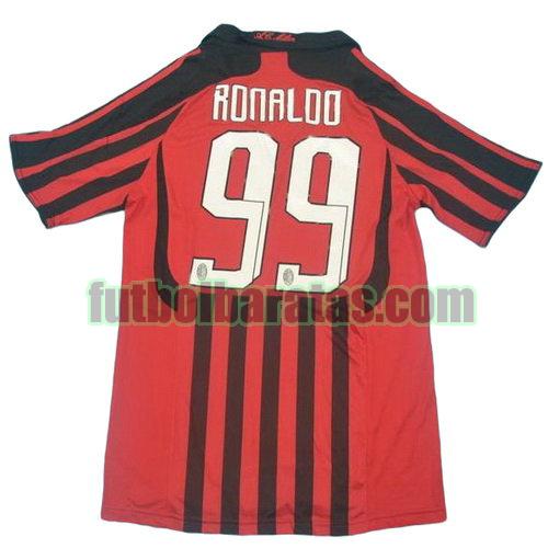 tailandia camiseta ronaldo 99 ac milan 2007-2008 primera equipacion