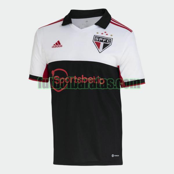 tailandia camiseta sao paulo 2022 2023 blanco negro tercera