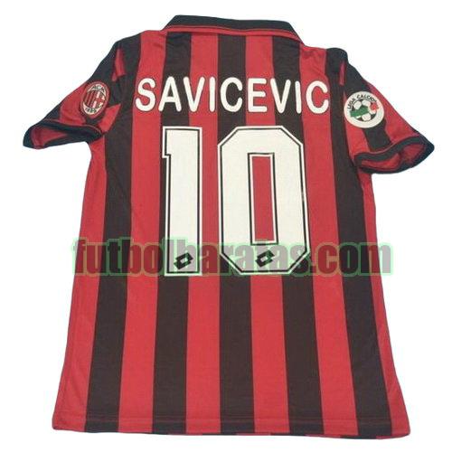 tailandia camiseta savicevic 10 ac milan 1996 primera equipacion