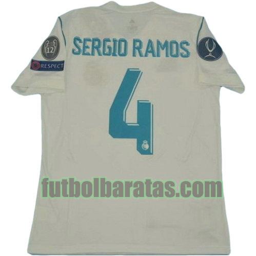 tailandia camiseta sergio ramos 4 real madrid ucl 2017-2018 primera equipacion