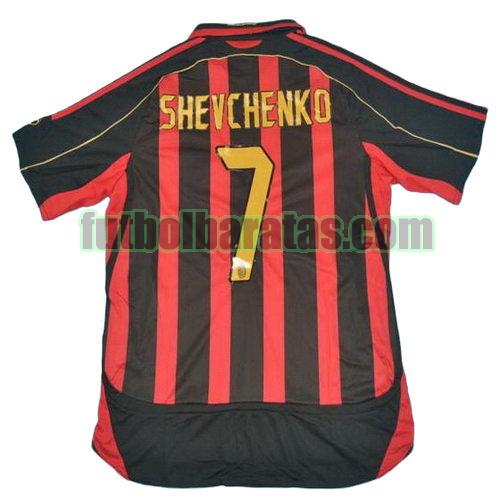 tailandia camiseta shevchenko 7 ac milan 2006-2007 primera equipacion