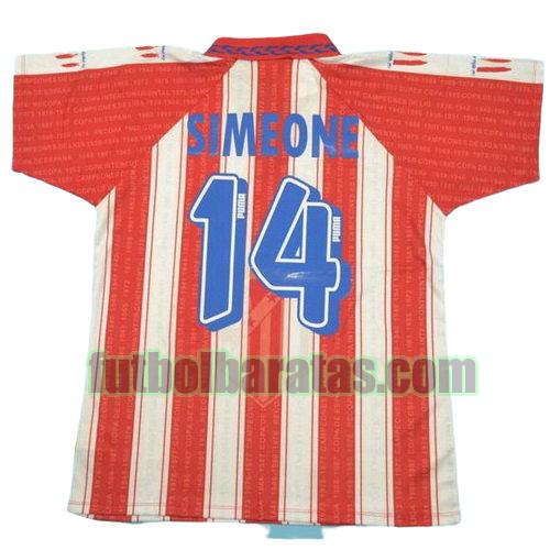 tailandia camiseta simeone 14 atletico madrid 1995-1996 primera equipacion