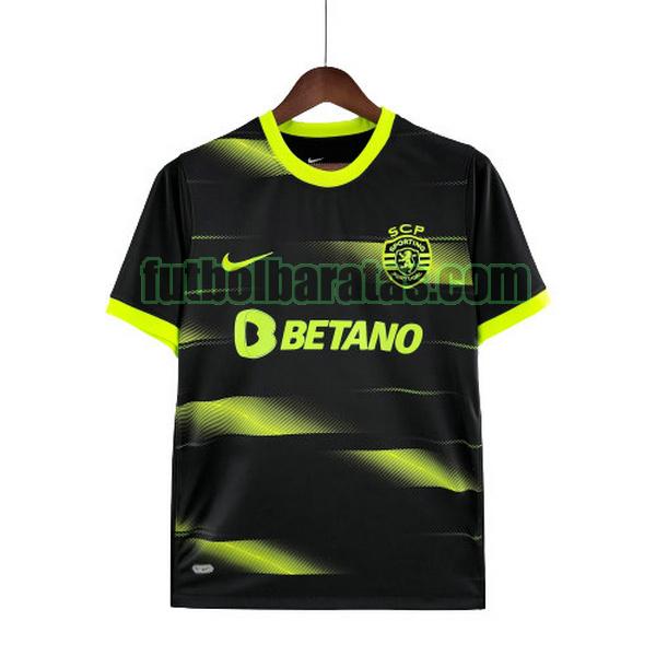 tailandia camiseta sporting cp 2022 2023 negro segunda