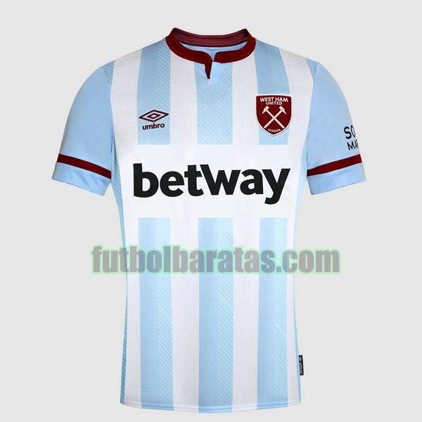 tailandia camiseta west ham united 2021 2022 azul blanco segunda