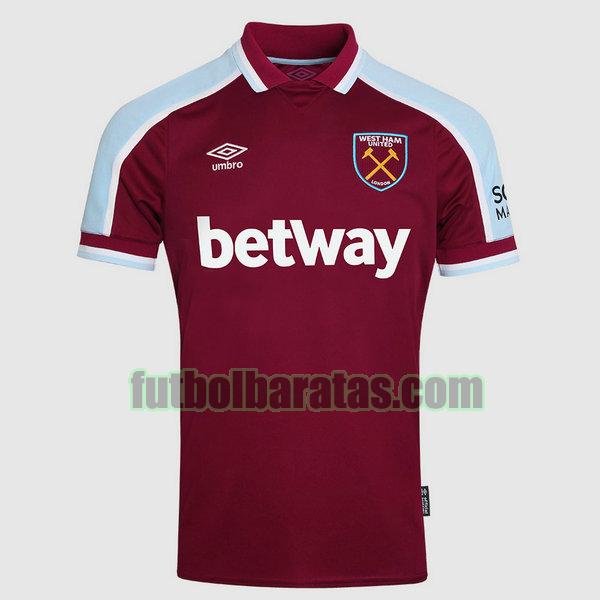 tailandia camiseta west ham united 2021 2022 rojo primera