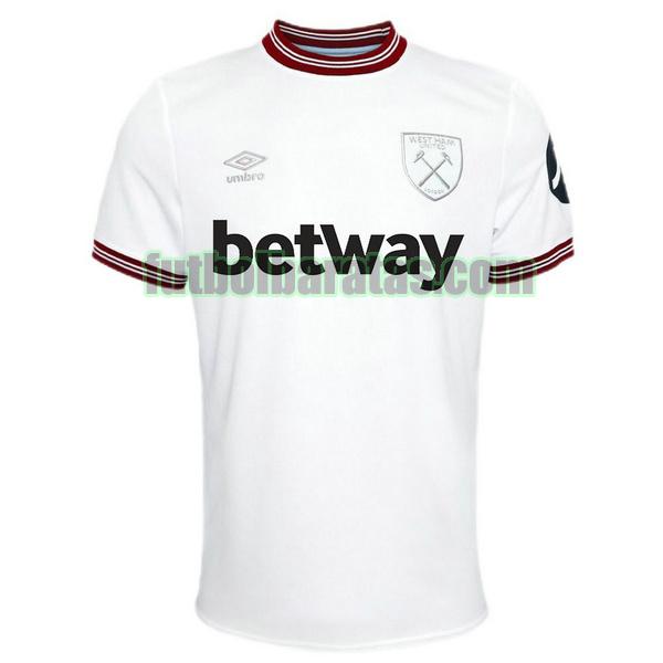 tailandia camiseta west ham united 2023 2024 blanco segunda