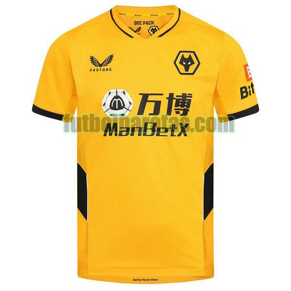 tailandia camiseta wolverhampton wanderers fc 2021 2022 amarillo primera