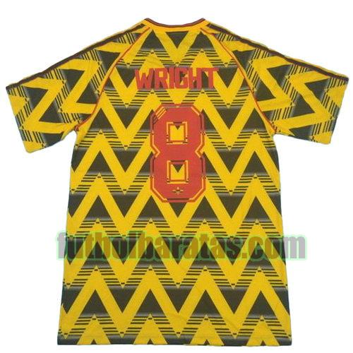 tailandia camiseta wright 8 arsenal 1991-1993 segunda equipacion